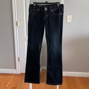Dark wash boot cut jeans